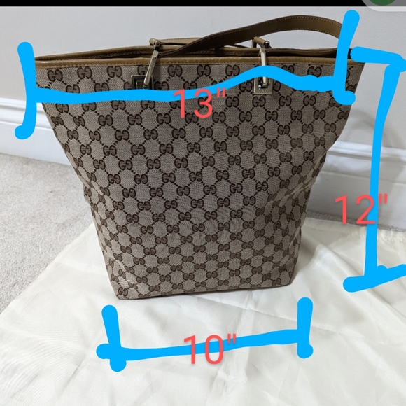 GUCCI GG Monogram Large Eclipse Tote Shoulder Bag Canvas Leather Purse B… - Picture 7 of 7